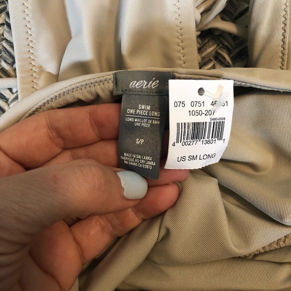 NWT Aerie Macrame Tan Swimsuit - Picture 5 of 6